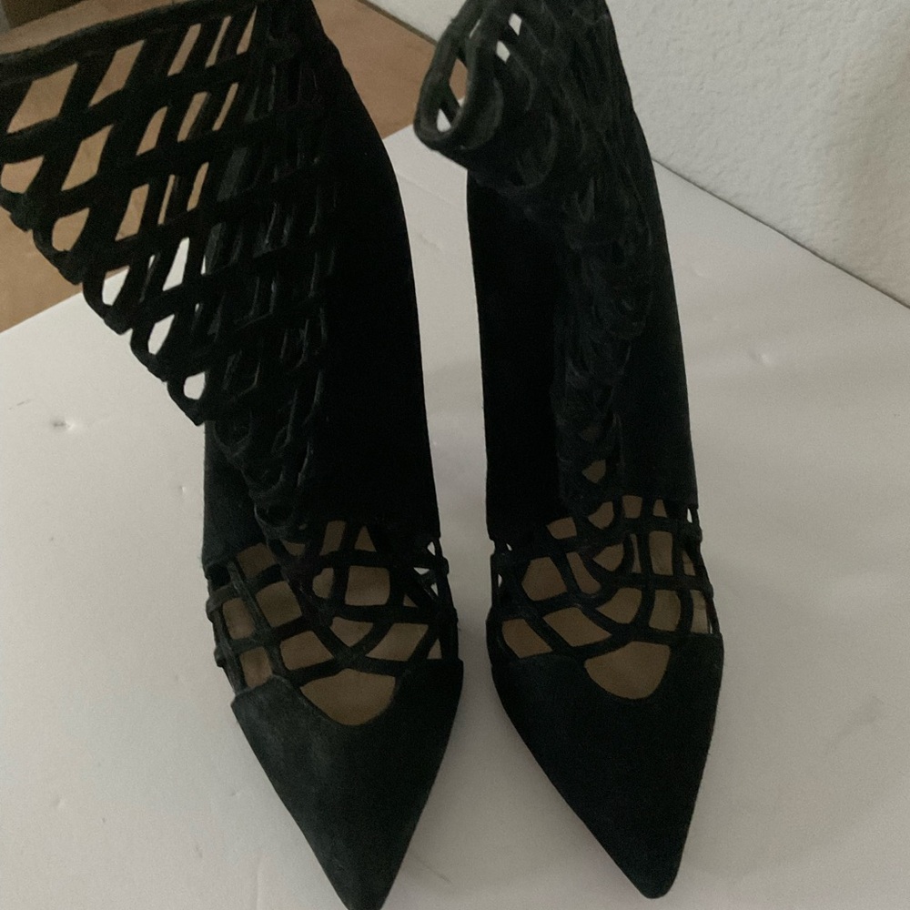 Womens Christian Louboutin suede booties size 37.5 - Picture 3 of 4